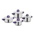 KORKMAZ Batterie de Cuisine HERA A1087 (8 Pieces) Inox